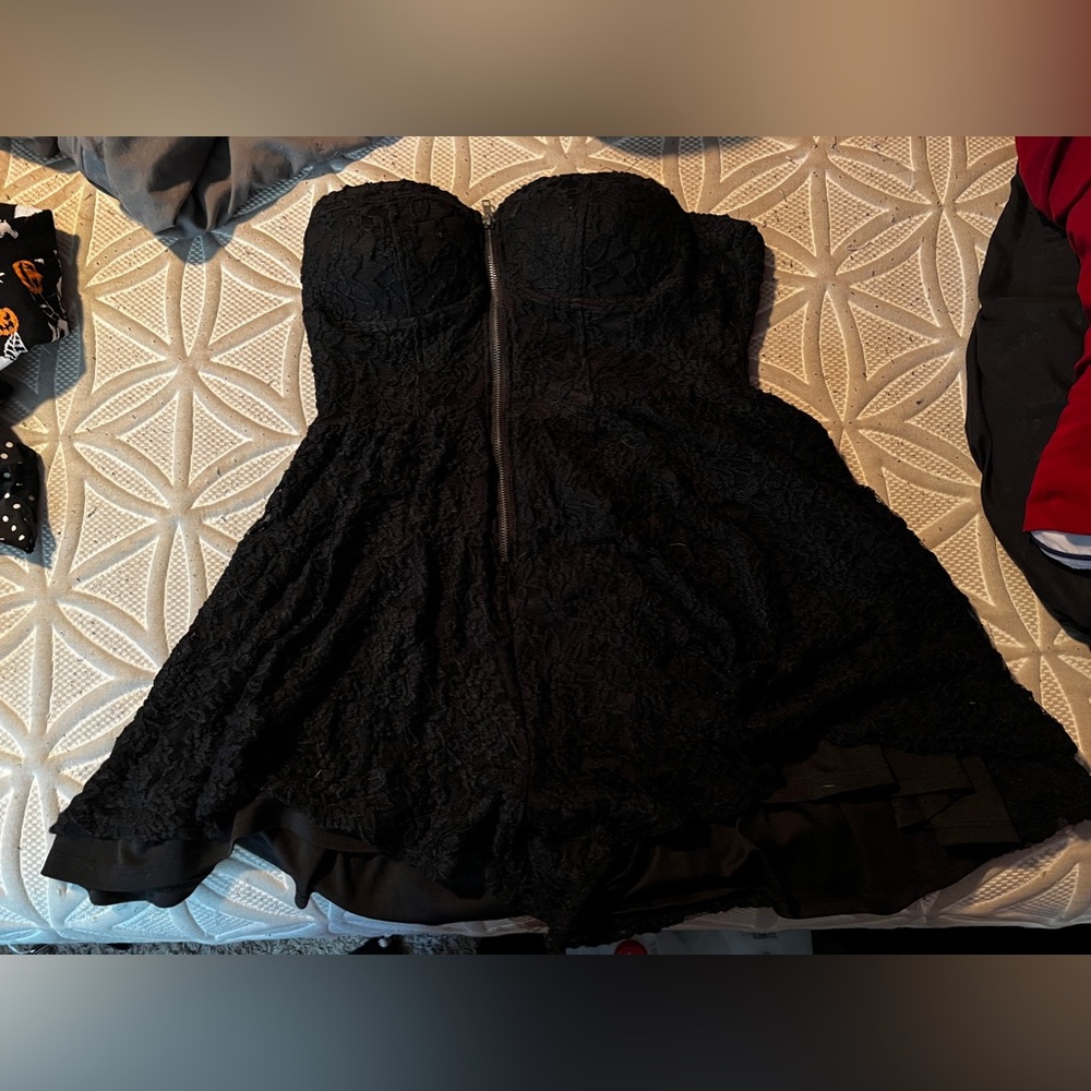 Strapless Material Girl Dress with attached Shorts